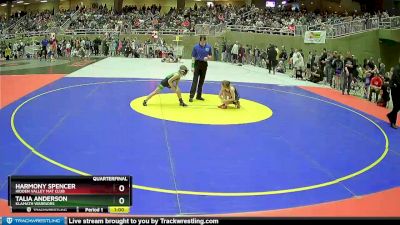 55 lbs Quarterfinal - Talia Anderson, Klamath Warriors vs Harmony Spencer, Hidden Valley Mat Club