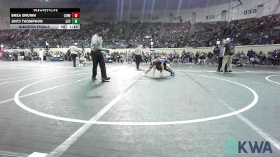 83 lbs Quarterfinal - Brea Brown, Coweta Tiger Wrestling vs Jayci Thompson, Little Axe Takedown Club