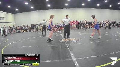 96 lbs Round 5 - Jonathan Pritz, Dogtown vs Jt Milligan, Summerville Takedown Club