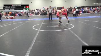 110 lbs Quarterfinal - Nevaeh Myers, Burlington vs Emjay Marez, Garden City Wrestling Club