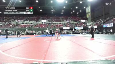 116 lbs Semifinal - Kaidynce Hand, Black Hills Wrestling Academy vs Peytn Morel, Choteau Wrestling