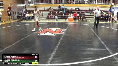 141 lbs 1st Place Match - Cesar Avelar, Clackamas Community College vs Jacob Finlinson, Snow