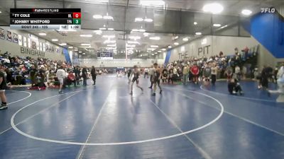 125 lbs Semifinal - Ty Cole, Sanderson Wrestling Academy vs Johnny Whitford, Team Pride Academy