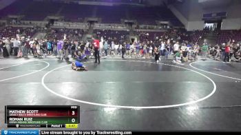 56-58 lbs Round 3 - Mathew Scott, Legacy Boltz Wrestling Club vs Roman Ruiz, Kiowa Indians Wrestling Club