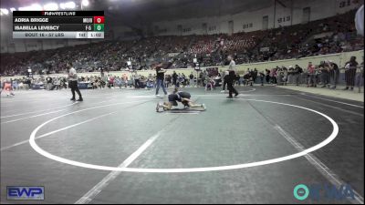 57 lbs Round Of 16 - Adria Brigge, Mojo Grappling Academy vs Isabella Levescy, F-5 Grappling