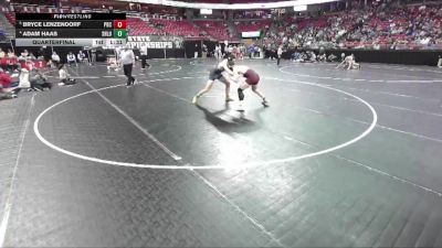 D2-157 lbs Quarterfinal - Adam Haas, Shoreland Lutheran vs Bryce Lenzendorf, Prairie Du Chien