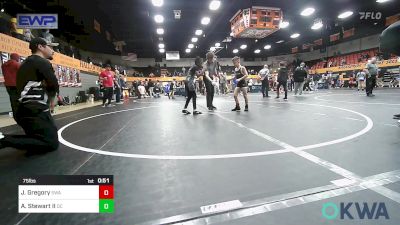 75 lbs Final - Joseph Gregory, Shelton Wrestling Academy vs Anthony Stewart II, Del City Little League