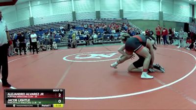 150 lbs Round 5 (6 Team) - Alejandro Alvarez Jr, Portage Wrestling Club vs Jacob Lightle, Noblesville Wrestling Club