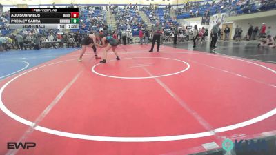 126 lbs Semifinal - Addison Willis, Wagoner Takedown Club vs Presley Sarra, Skiatook Youth Wrestling
