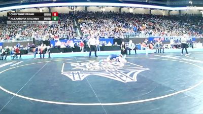 Girls-120 lbs 1st Place Match - Cheyenne Frank, Oxford (Girls) vs Alexandra Stiltner, Battle Creek Harper Creek (Girls)