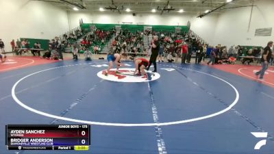 175 lbs Quarterfinal - Ayden Sanchez, Wyoming vs Bridger Anderson, Diamondville Wrestling Club