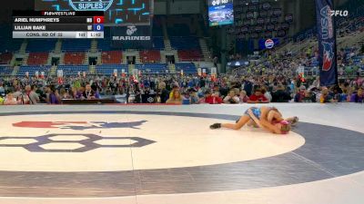 95 lbs Cons. Rd Of 32 - Ariel Humphreys, MO vs Lillian Bake, UT
