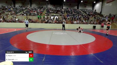 140 lbs Consi Of 4 - David Korn, Cherokee Jr Warrior Wrestling vs Bo Garrett, Level Up Wrestling Center