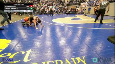 78 lbs Rr Rnd 2 - Lilli Albiston, Geary vs Abigail Whipple, F-5 Grappling