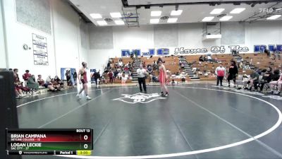 184 lbs Quarters & 1st Wb (16 Team) - Logan Leckie, Sac City vs Brian Campana, Skyline College