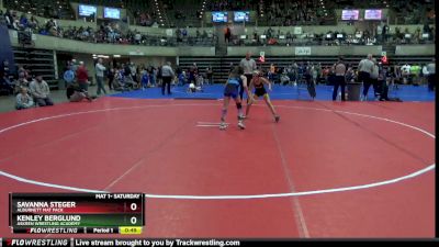 90 lbs Round 3 - Kenley Berglund, Askren Wrestling Academy vs Savanna Steger, Alburnett Mat Pack