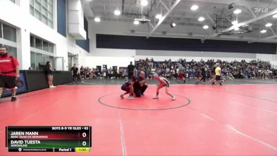 63 lbs Quarterfinal - David Tuesta, Adrenaline vs Jaren Mann, RBWC (Rancho Bernardo)