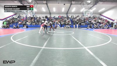 115 lbs Semifinal - Addisyn Bunch, Owasso Girls HS vs McKenzie Colbert, Fort Gibson