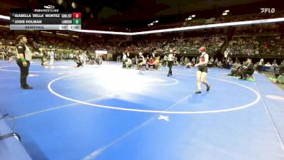 135 Class 1 lbs Semifinal - Isabella `bella` Montez, Carl Junction vs Josie Holman, Lawson