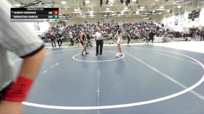 Boys 144 lbs Champ. Round 1 - Joseph Serrano, Lincoln Boys vs Sebastian Garcia, Serra Boys