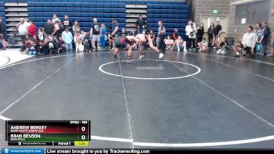 185 lbs Quarterfinal - Andrew Bergey, Boise Youth Wrestling vs Brad Benson, Individual