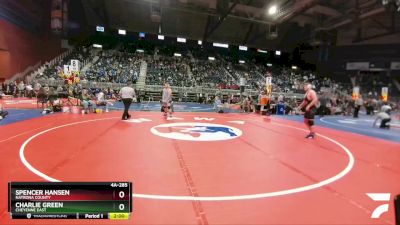 4A-285 lbs Semifinal - Charlie Green, Cheyenne East vs Spencer Hansen, Natrona County