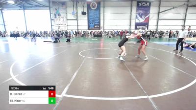 120 lbs Round Of 64 - Kelseigh Banks, UT vs Mia Kiser, NC