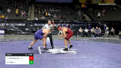 285 lbs Consolation - Yaraslau Slavikouski, Harvard vs Carter Isley, Northern Iowa