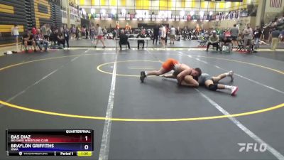 157 lbs Quarterfinal - Bas Diaz, Big Game Wrestling Club vs Braylon Griffiths, Iowa