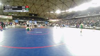Boys 4A 150 lbs Quarterfinal - Joey Rush, Auburn vs Bradley Holland, Sumner