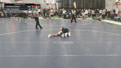 120 lbs Cons. Sub-quarters - Shea Colleran, Izzy Style Wrestling vs Atticus Salinas, Open Mats