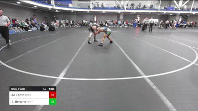 133 lbs Semifinal - Maximilian Leete, American University-Unattached vs Ethan Berginc, Army-West Point