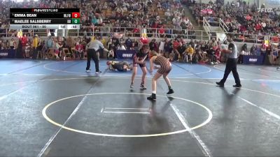 80 lbs Cons. Round 2 - Maelee Salsberry, Claymont vs Emma Bean, Wilmington Ladies Freestyle Wr