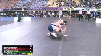 165 lbs Quarters & 1st Wb (16 Team) - Chase Luensman, Upper Iowa vs Sevriano Garza, Ashland