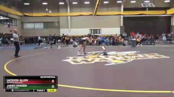 133 lbs Quarterfinal - Jackson Allen, Baldwin Wallace vs Jaden Hansen, Alfred State