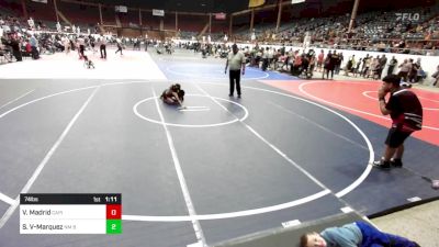 74 lbs Quarterfinal - Vicente Madrid, Capital City Jr WC vs Stevie Varela-Marquez, NM Beast