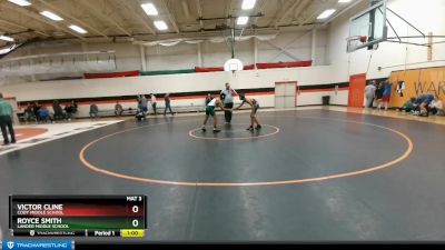 110 lbs Cons. Semi - Victor Cline, Cody Middle School vs Royce Smith, Lander Middle School