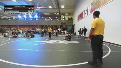 120 lbs 1st Place Match - Jax Vang, SBTC vs Nick Gandarilla, WAR