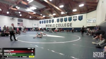 197 lbs Champ. Round 1 - Gavin Funk, Unattached vs Petar Bojicic, Menlo College