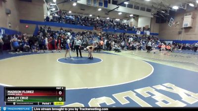 125lbs Champ. Round 2 - Ashley Cruz, Warden (Girls) vs Madison Florez, Prairie (Girls)