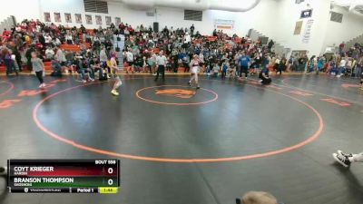 106 lbs Semifinal - Branson Thompson, Shoshoni vs Coyt Krieger, Hardin