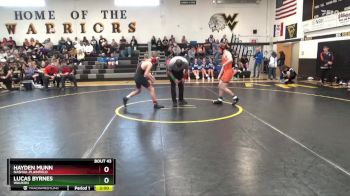 126 lbs Round 2 - Hayden Munn, Nashua-Plainfield vs Lucas Byrnes, Waukon