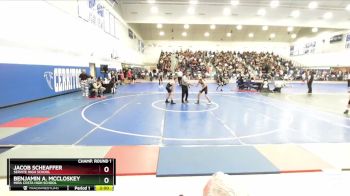 106 lbs Champ. Round 1 - Benjamin A. McCloskey, Mira Costa High School vs Jacob Scheaffer, Servite High School