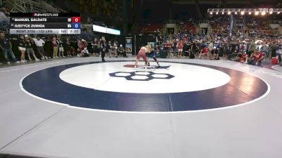 132 lbs 5th Place Match - Manuel Saldate, NV vs Justyce Zuniga, WA