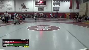 132 lbs Cons. Round 5 - Gabe Pacheco, Desert Ridge vs Axel Esparza, Lakeside