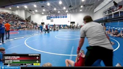 95 lbs Quarterfinal - Lucas Stirling, Sage Valley Jr High vs Sawyer Adams, Wheatland