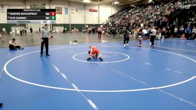64 lbs Semifinal - Kye Camino, Douglas Wrestling Club vs Easton Schlotfeld, Nebraska Wrestling Academy