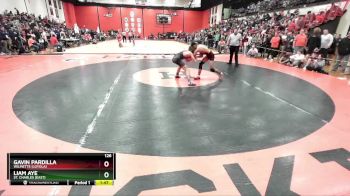 126 lbs Champ. Round 2 - Gavin Pardilla, Wilmette (LOYOLA) vs Liam Aye, St. Charles (EAST)