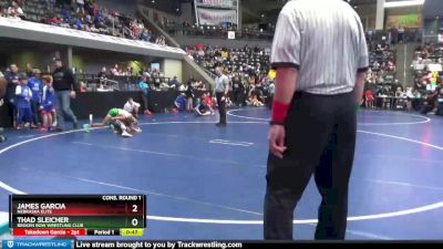 75 lbs Cons. Round 1 - James Garcia, Nebraska Elite vs Thad Sleicher, Broken Bow Wrestling Club