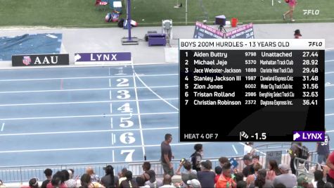Youth Boys' 200m Hurdles Championship, Semi-Finals 14 - Age 13